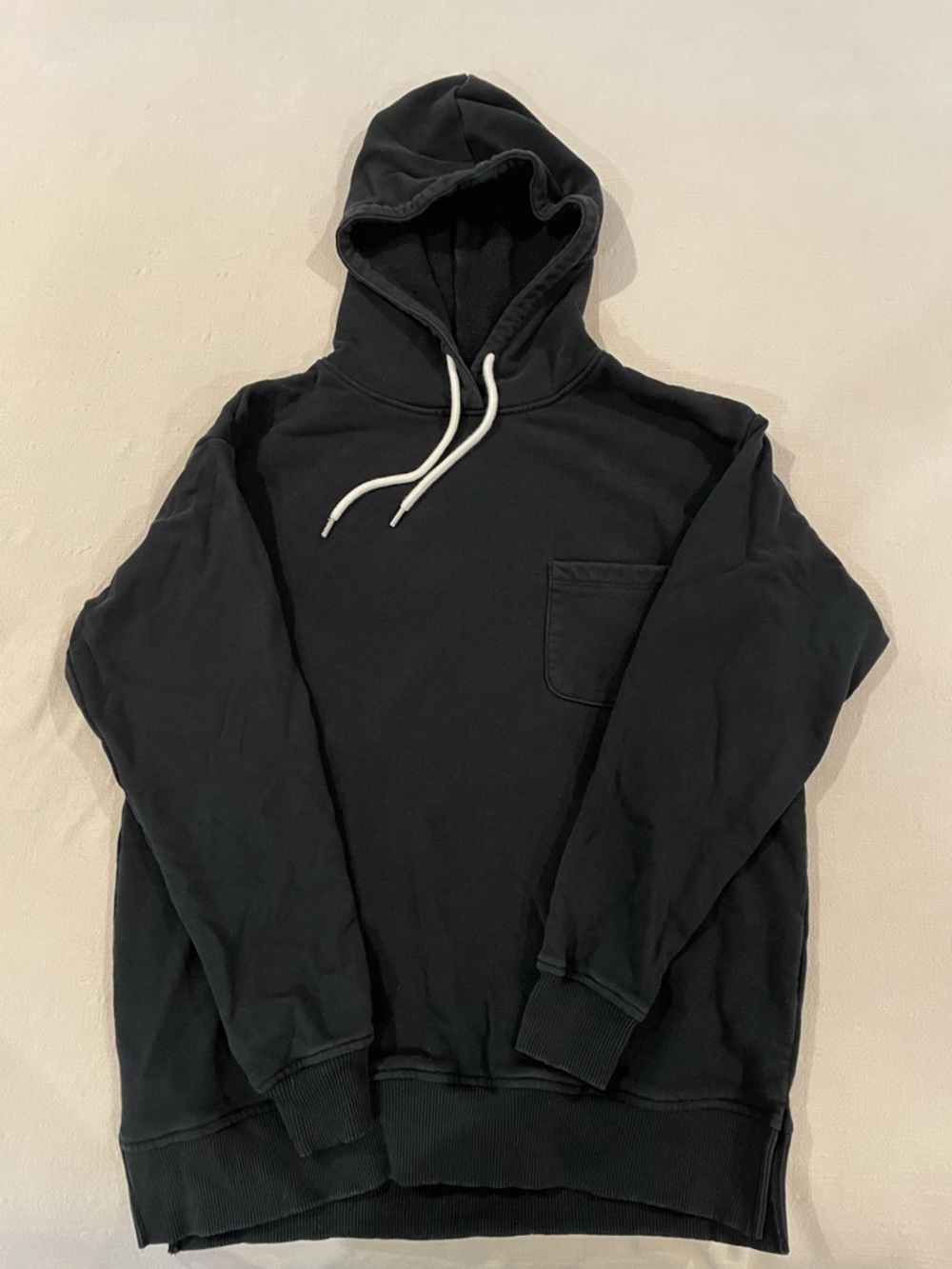 GAP Maternity Black Hoodie with White Drawcords